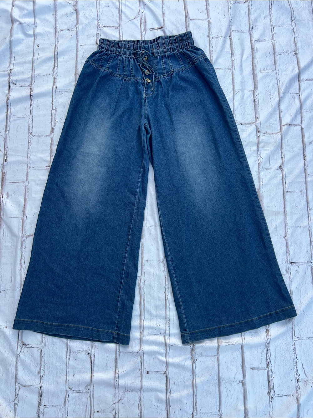 High-Rise Wide Leg Women's Jeans in Dark Blue